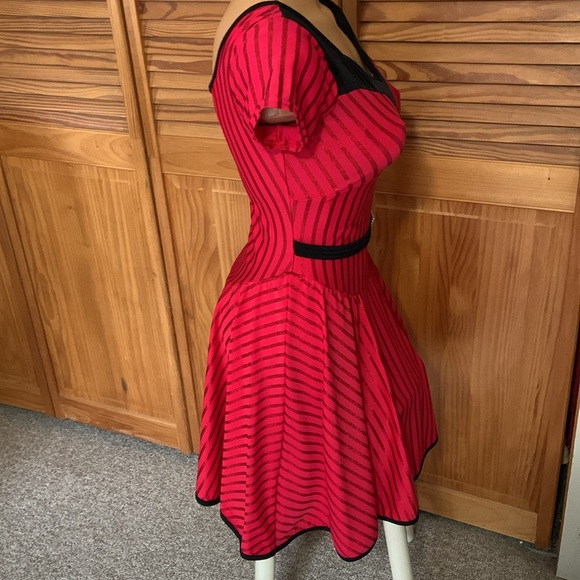 Curtain Call jazz tap dance dress full leotard bottom red stretch Lycra MEDIUM - Picture 6 of 11